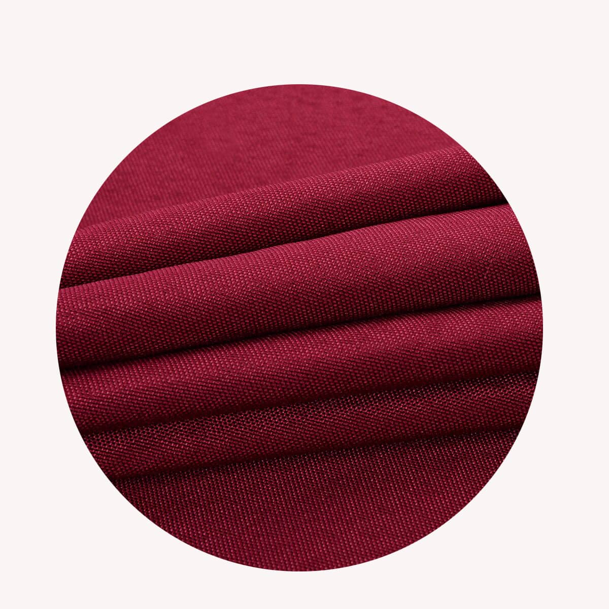 LOVWY Polyester 2.5 / 2 FT Burgundy Cocktail Tablecloth + Red Sash